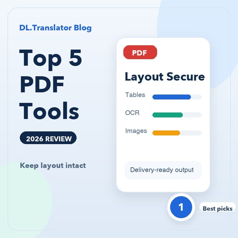 5 Best PDF Translation Tools in 2026 (Reviews & Recommendations)
